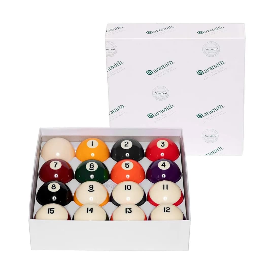 2¼” Aramith® Standard Pool Ball Set — commercial gaming tables supplied nationwide