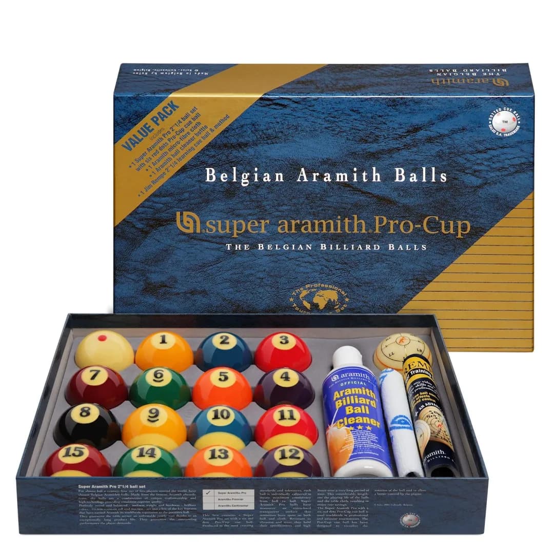 2¼” Aramith® Super Pro-Cup Value Pack — commercial gaming tables supplied nationwide