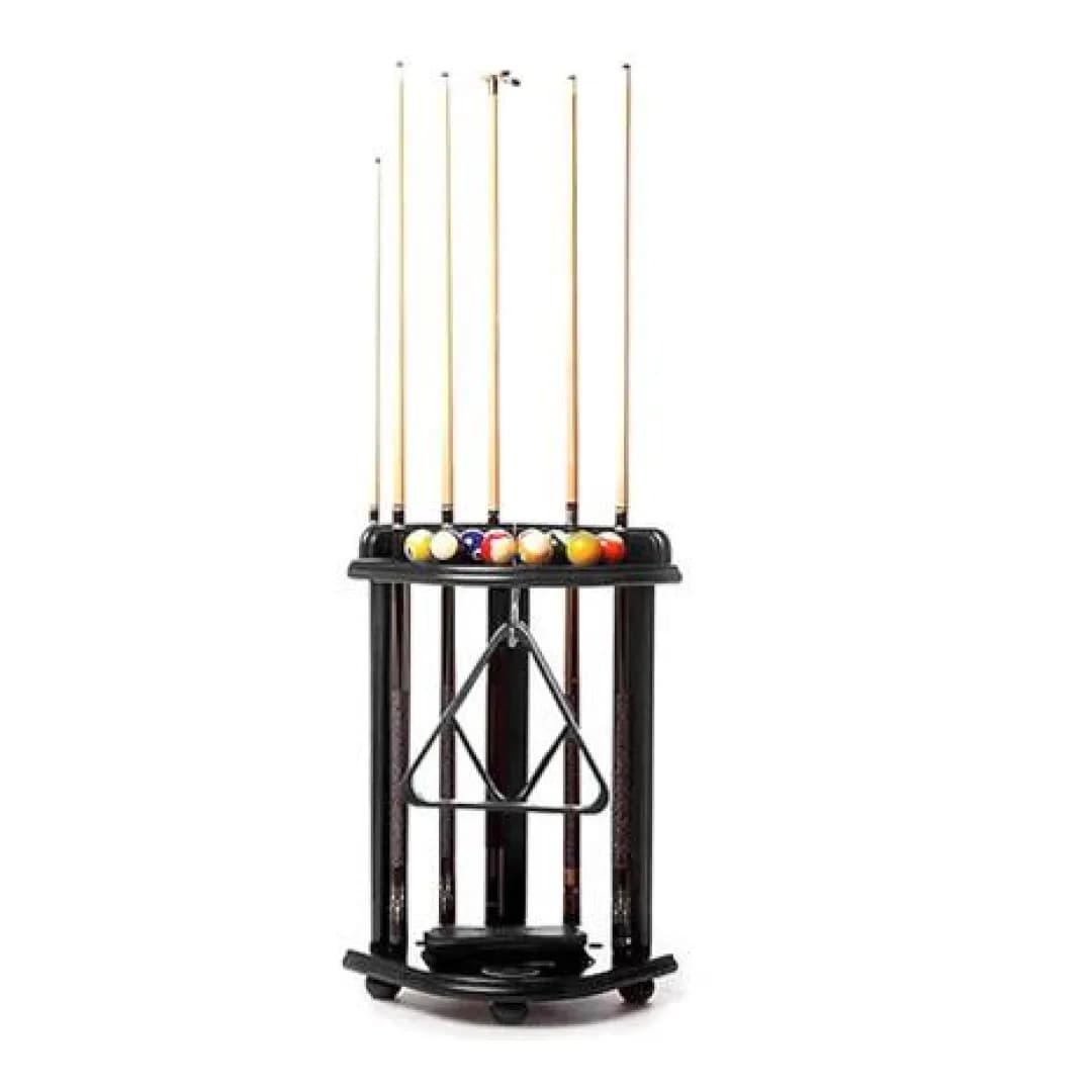 Black Floor Corner Pool Cue Rack — commercial gaming tables supplied nationwide
