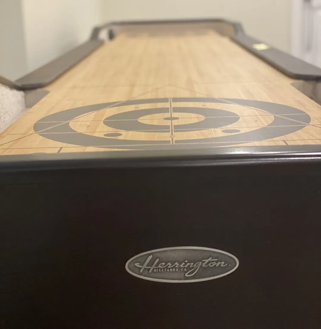 Herrington 12 Foot Regal Shuffleboard Table - Dark Walnut — commercial gaming tables supplied nationwide