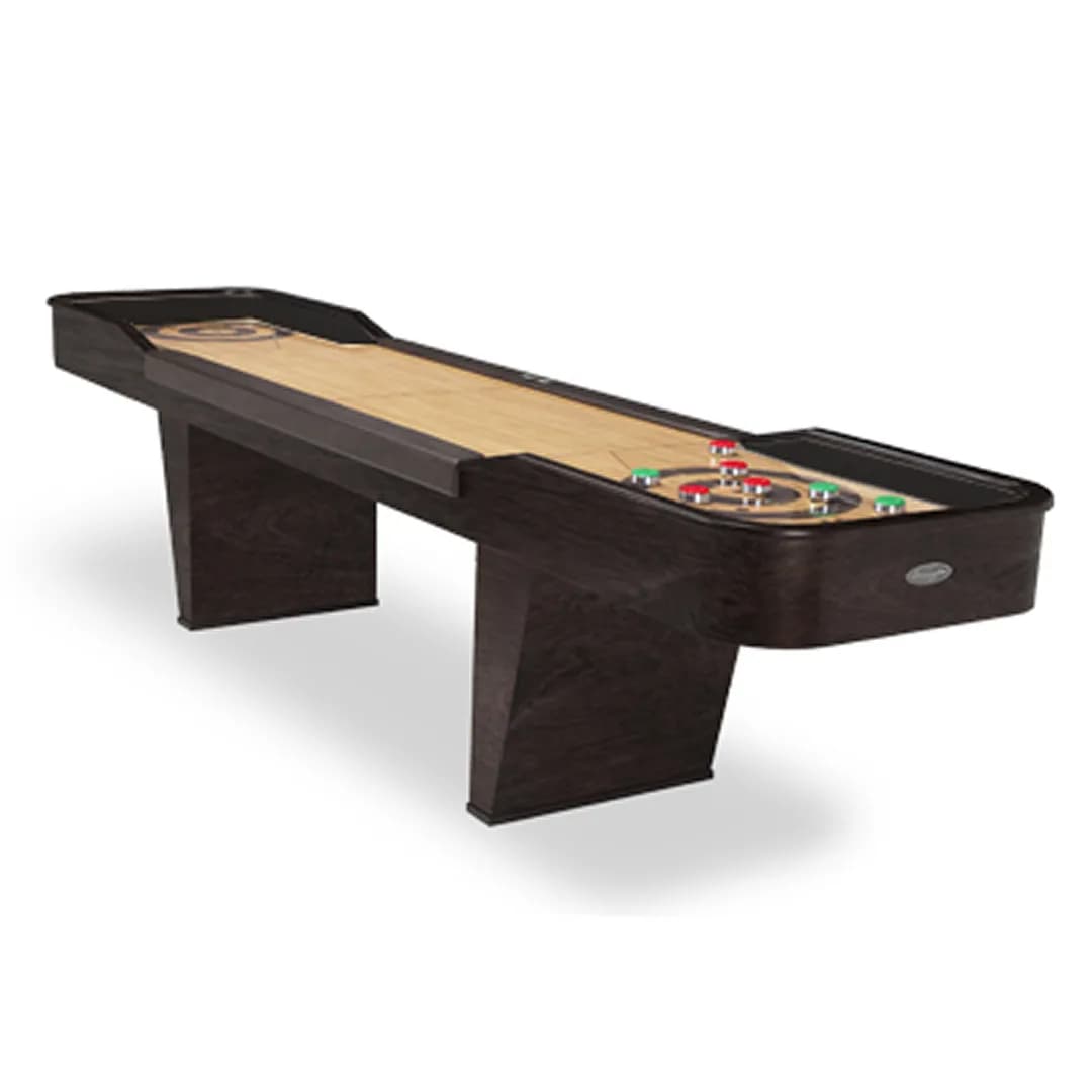 Herrington 12 Foot Regal Shuffleboard Table – Tuxedo — commercial gaming tables supplied nationwide