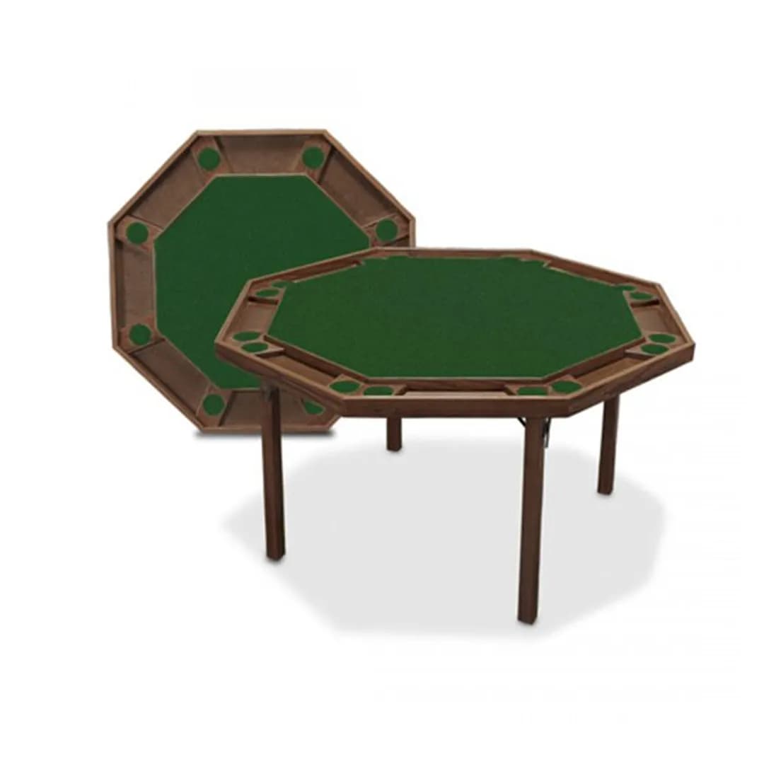 Kestell 52'' Folding Spanish Oak Poker Table — commercial gaming tables supplied nationwide