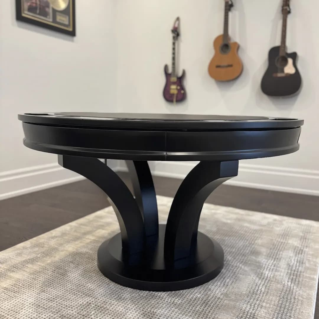 Majestic Black Finish Modern Hardwood Gaming / Poker Table — commercial gaming tables supplied nationwide