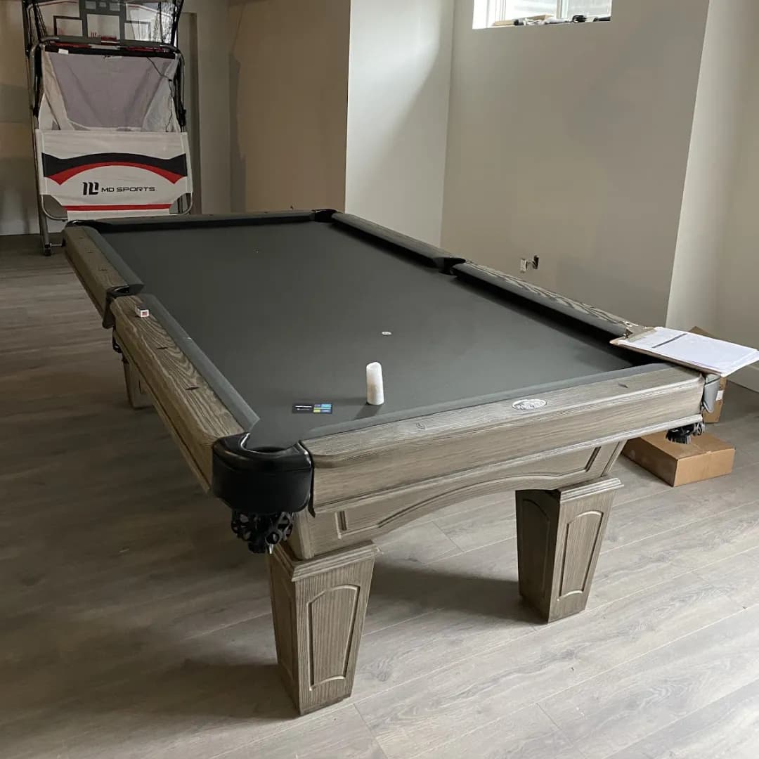 7-9’ Majestic Pioneer Barnwood Grey Pool Table — commercial gaming tables supplied nationwide
