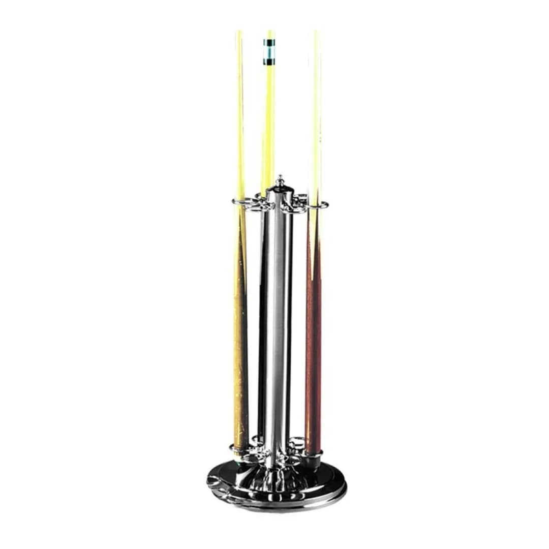 Metal Billiard Cue Stand, Stainless — commercial gaming tables supplied nationwide