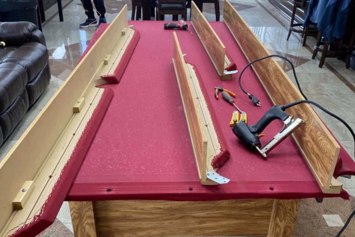 Pool Table Felt Replacement — commercial pool-table service performed by Game Tables technicians