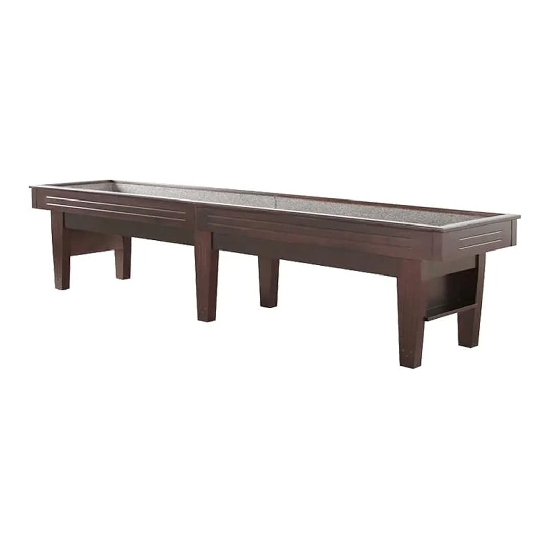 12 Foot Walnut Finish Majestic Shuffleboard — commercial gaming tables supplied nationwide