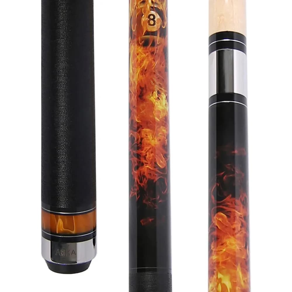 Aska Jump Break Cue Stick JBC Fireball, Jump/Break Cue. 13mm Tip, Hard Rock Canadian Maple — commercial gaming tables supplied nationwide