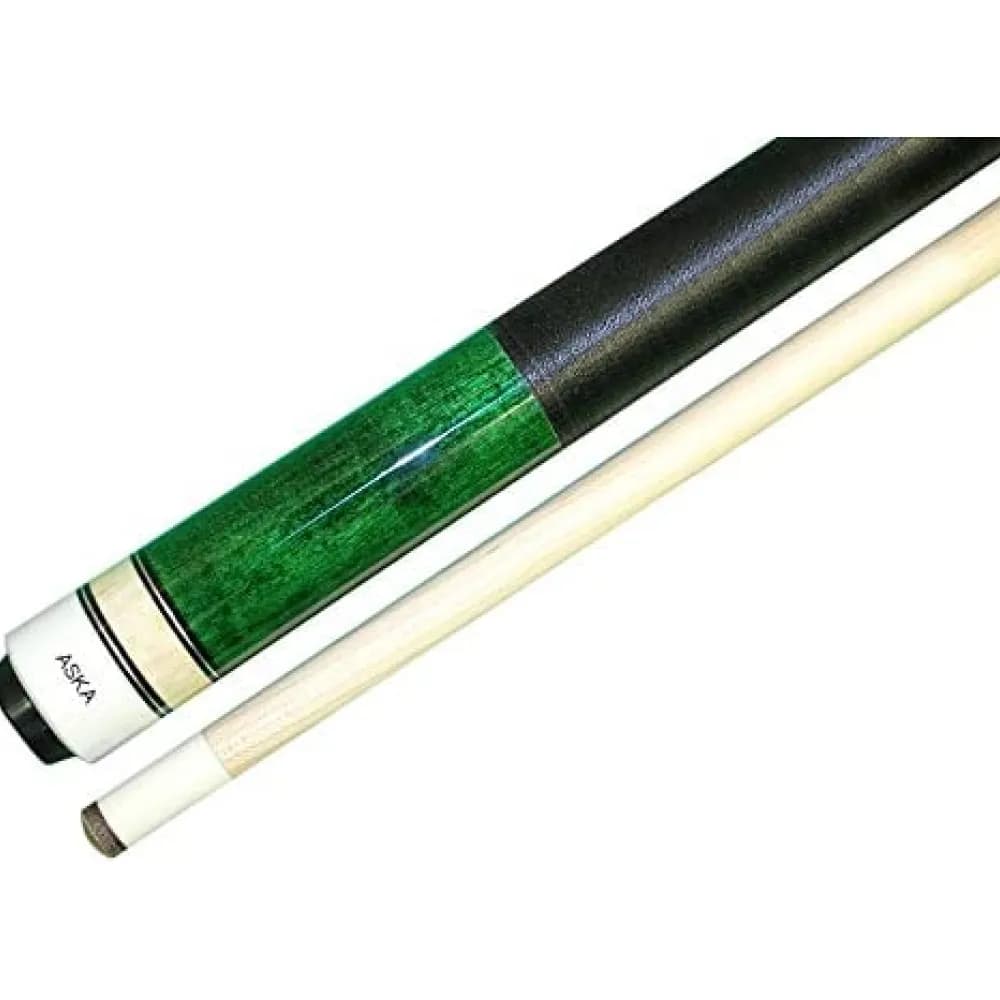 ASKA L2 2-Piece Green Pool Cue Stick, 58-inches Hard Rock Canadian Maple, 13mm Hard Tip — commercial gaming tables supplied nationwide