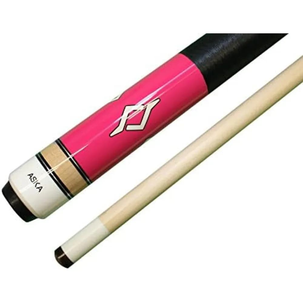 ASKA L2 2-Piece Pink/Decal Pool Cue Stick, 58-inches Hard Rock Canadian Maple, 13mm Hard Tip — commercial gaming tables supplied nationwide