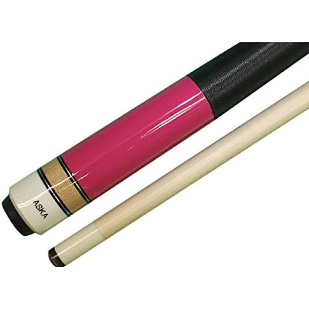 ASKA L2 2-Piece Pink Pool Cue Stick, 58-inches Hard Rock Canadian Maple, 13mm Hard Tip — commercial gaming tables supplied nationwide