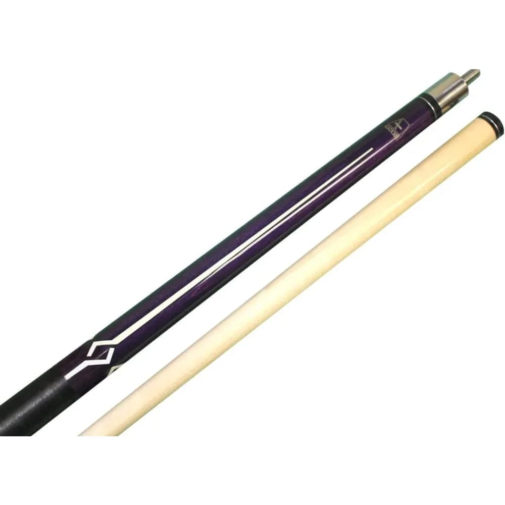 ASKA L2 2-Piece Purple/Decal Pool Cue Stick, 58-inches Hard Rock Canadian Maple, 13mm Hard Tip — commercial gaming tables supplied nationwide
