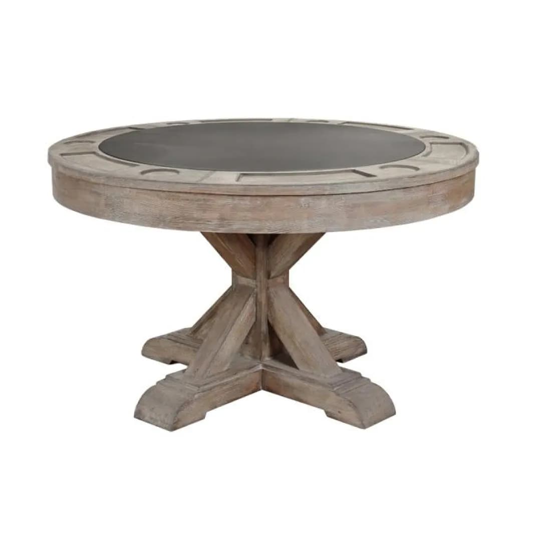 Majestic Barnwood Finish Modern Hardwood Gaming / Poker Table — commercial gaming tables supplied nationwide