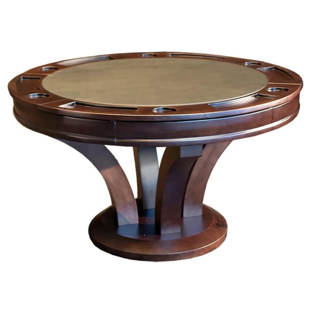 Majestic Walnut Finish Modern Hardwood Gaming / Poker Table — commercial gaming tables supplied nationwide